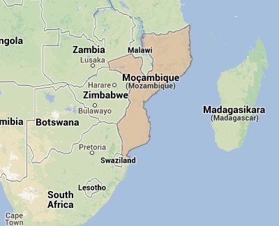 Ubicación Mozambique